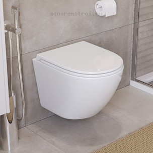 Унитаз подвесной с сиденьем микролифт BelBagno Uno BB3105CHR/SC