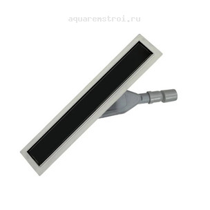 Душевой лоток ALMAes LG50BL с щелевой решеткой стекло 50 см
