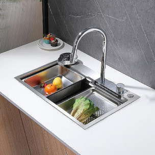 Кухонная мойка Abber Wasser Kreis AF2194 68х46 см цвет хром