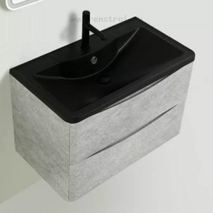 Раковина мебельная BelBagno BB800/455-LV-ART-ALR-NERO цвет черный