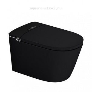 Умный унитаз подвесной с сиденьем микролифт Abber AC1121SMB цвет черный
