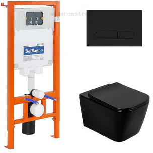 Комплект BelBagno BB002-80/ BB3202CHR-MB/ BB007-PR-NERO.M