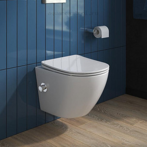 Унитаз подвесной с сиденьем микролифт BelBagno Uno BB3105CHR-BS/SC