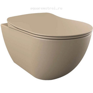 Унитаз подвесной с сиденьем микролифт Creavit FE320-11CM 00E-0000 цвет капучино матовый