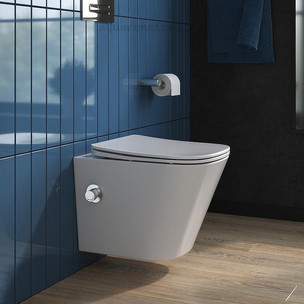 Унитаз подвесной с сиденьем микролифт BelBagno Due BB3103CHR-BS/SC