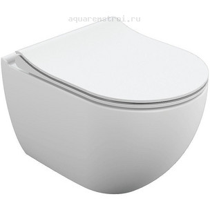 Унитаз подвесной с сиденьем микролифт Cersanit Brasko Smart Clean On DPL EO slim LP 64824 цвет белый