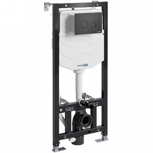 Инсталляция для подвесного унитаза Wasserkraft Aller 10TLT.010.ME.MB01 с кнопкой смыва