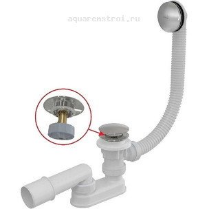 Слив-перелив для ванны Alcaplast A504CKM-80 Click/Clack