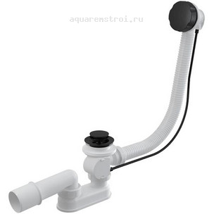 Слив-перелив для ванны Alcaplast A55BLACK-80 полуавтомат