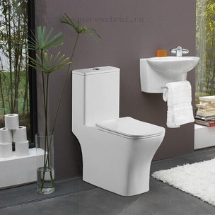Унитаз-моноблок с сиденьем микролифт Azario Lodi AZ-8617