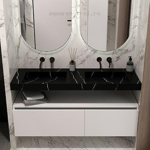 Раковина подвесная Boheme Armadi Art Flat 140 859-140-NM цвет черный мрамор
