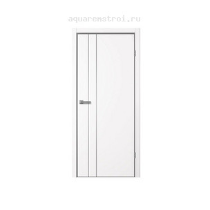 Межкомнатная дверь Flydoors TRINITY GVI TR-02 Арктик  (Черная AL)