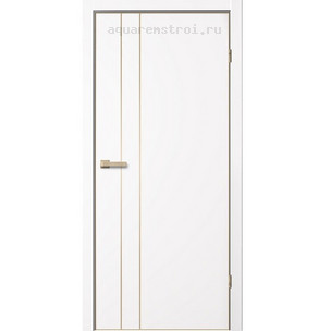 Межкомнатная дверь Flydoors TRINITY GVI TR-02 цвет арктик (шампань AL)
