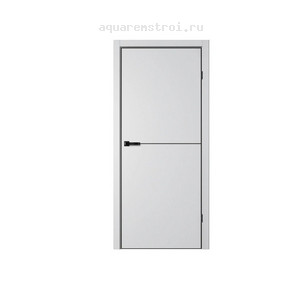 Межкомнатная дверь Flydoors TRINITY GVI TR-05 Сильвер (Черная AL)
