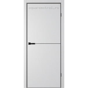 Межкомнатная дверь Flydoors TRINITY GVI TR-05 Сильвер (Черная AL)