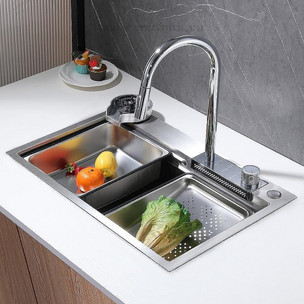 Кухонная мойка Abber Wasser Kreis AF2194SP 68х46 см цвет сатин