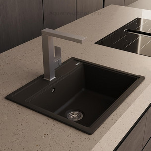 Кухонная мойка Abber Quarz AQ2902B 60х51 см цвет черный