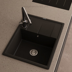 Кухонная мойка Abber Quarz AQ2903B 65х51 см цвет черный