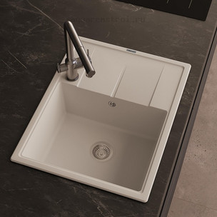 Кухонная мойка Abber Quarz AQ2903W 65х51 см цвет белый