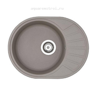 Кухонная мойка Aquaton Чезана 1A711232CS250 56,8х43,7 см цвет серый шелк