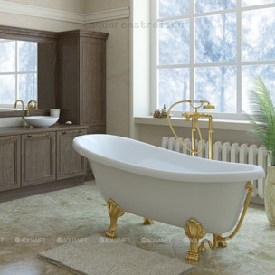 Ванна из искусственного камня Aquanet Family Stone Classic AQ-00368585 цвет белый