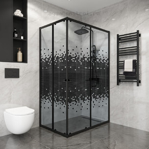 Душевой уголок Niagara Eco NG-1012-14QBLACK 120х80 см