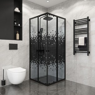 Душевой уголок Niagara Eco NG-1008-14QBLACK 80х80 см