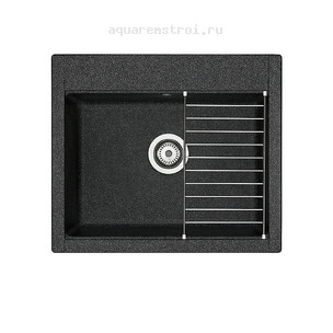 Кухонная мойка Aquaton Делия 1A715232LD210 60,2х51,7 см цвет графит
