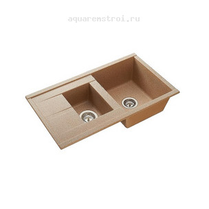 Кухонная мойка Aquaton Делия 1A716232DE220 87х51 см цвет песочный