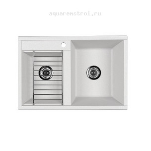 Кухонная мойка Aquaton Делия 78 DBL 1A723132DE240 цвет Жемчуг