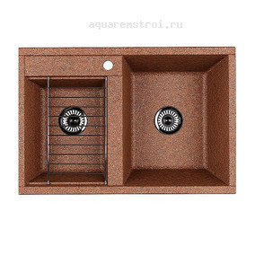 Кухонная мойка Aquaton Делия 78 DBL 1A723132DE270 цвет Терракотовый