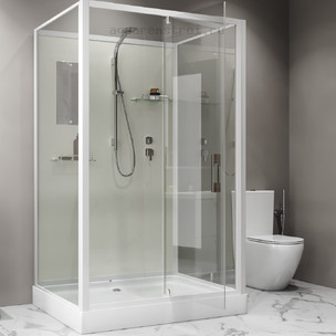 Душевая кабина без крыши Niagara Standart ST120/90/15Q/BK 120х90 см