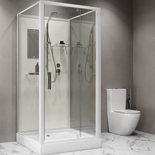 Душевая кабина без крыши Niagara Standart ST80/15Q/BK 80х80 см