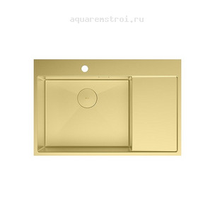 Кухонная мойка Lemark Kezadra 78х51 см 780L 9938150 цвет светлое золото