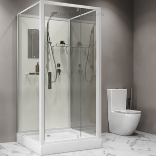 Душевая кабина без крыши Niagara Standart ST90/15Q/BK 90х90 см