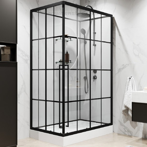 Душевая кабина без крыши Niagara Standart ST120/80/15QR/KL/BKT 120х80 см