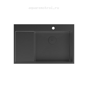 Кухонная мойка Lemark Kezadra 78х51 см 780P 9932156 цвет черный матовый Кухонная мойка Lemark Kezadra 78х51 см 780P 9932156 цвет черный матовый