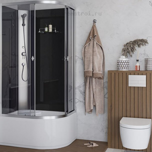 Душевая кабина без крыши Niagara Eco E90/80/40L/TN/BK 90х80 см