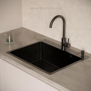Кухонная мойка РМС MR-6050BL 60х50 см цвет графит