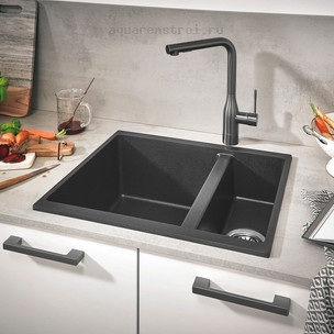 Кухонная мойка GROHE 55,5х46 см 31648AP0 K500 черный гранит