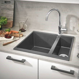 Кухонная мойка GROHE 55,5 x 46 см 31648AT0 K500 серый гранит