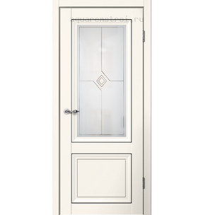 Межкомнатная дверь Flydoors Mone M01 ПО Эмалит ваниль