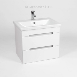 Тумба подвесная с раковиной Viant Марсель VMAR60CO-T2YP + S-UM-COM60/1-w60 см