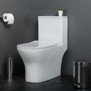 Унитаз-моноблок с сиденьем микролифт BelBagno УЮТ (LOUNGE) BB8618CPR-MN/SC цвет белый