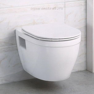 Унитаз подвесной с сиденьем микролифт BelBagno Loto BB070CHR/SC цвет белый