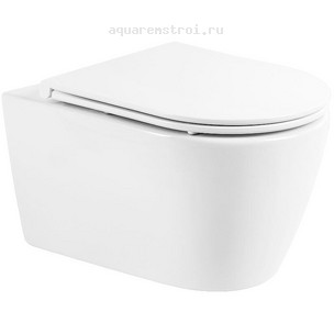 Унитаз подвесной с сиденьем микролифт BelBagno Marino BB105CHR/BB870SC цвет белый