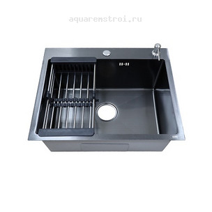 Кухонная мойка Azario Николь AZB5050H 50х50 см цвет черный соты