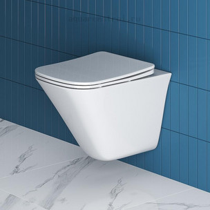 Унитаз подвесной с сиденьем микролифт BelBagno Marmi BB052CHR/BB132SC цвет белый