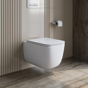Унитаз подвесной с сиденьем микролифт BelBagno Luce-Tor BB076CH-TOR/SC цвет белый