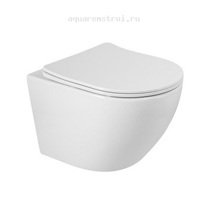 Унитаз подвесной с сиденьем микролифт BelBagno Sfera-R BB046CHR/SC цвет белый